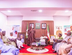 Zulum, Indimi, Others Storm Yola, Console Gov Fintiri, Adamawa People Over Death Of Prof Aminu